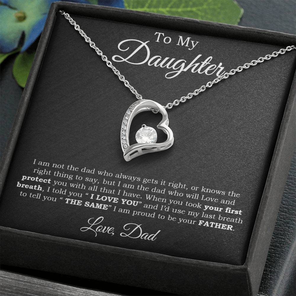 To My Daughter Gifts From Dad Hearts Necklace Father To Daughter Birthday Gift