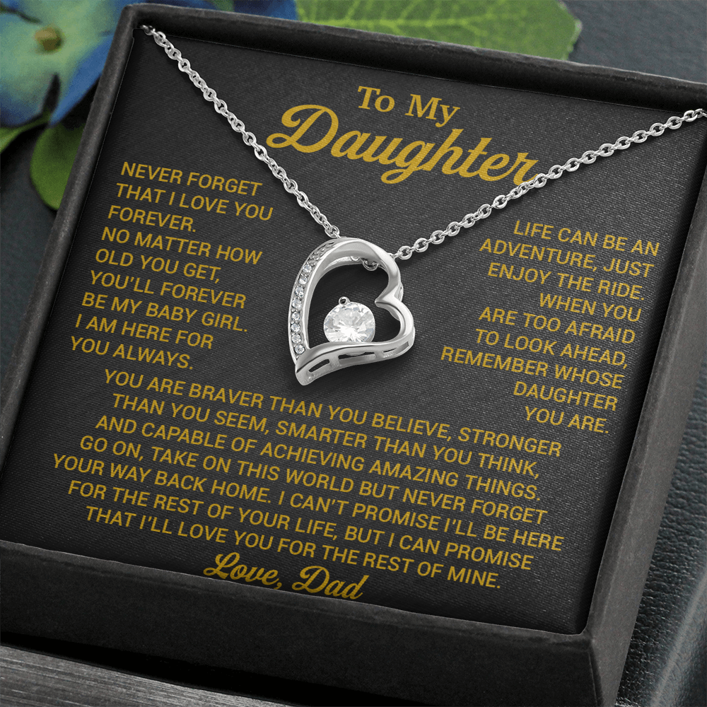 To My Daughter Necklace, Daughter Father Necklace, Daughter Gift From Dad 22_8_Gold