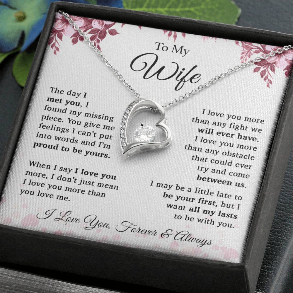 To My Wife Necklace, Gift For Wife, Wife Birthday Gift, Christmas Gift