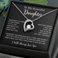 To My Daughter Necklace, Gift for Daughter from Dad, Father Daughter Necklace  11_5_Black