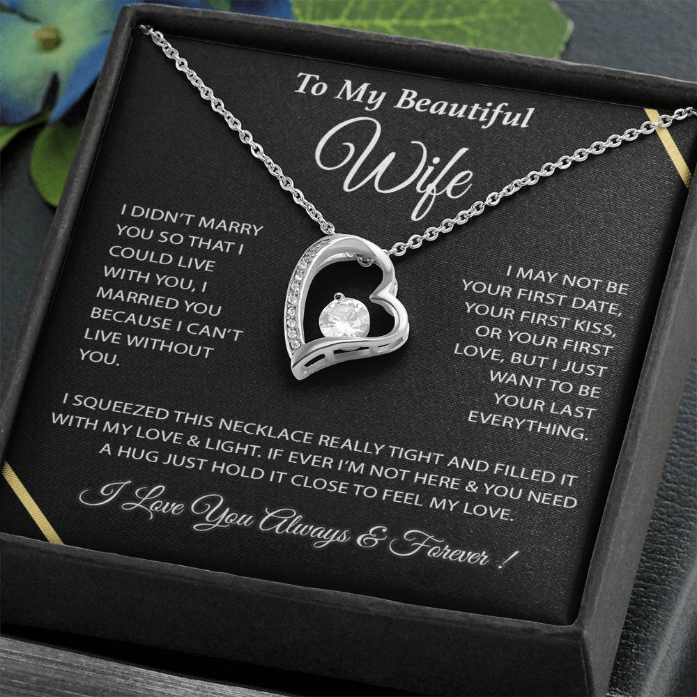 To My Wife Necklace, Wife Gift from Husband, Wife Birthday Gift, Christmas Gift 4_12