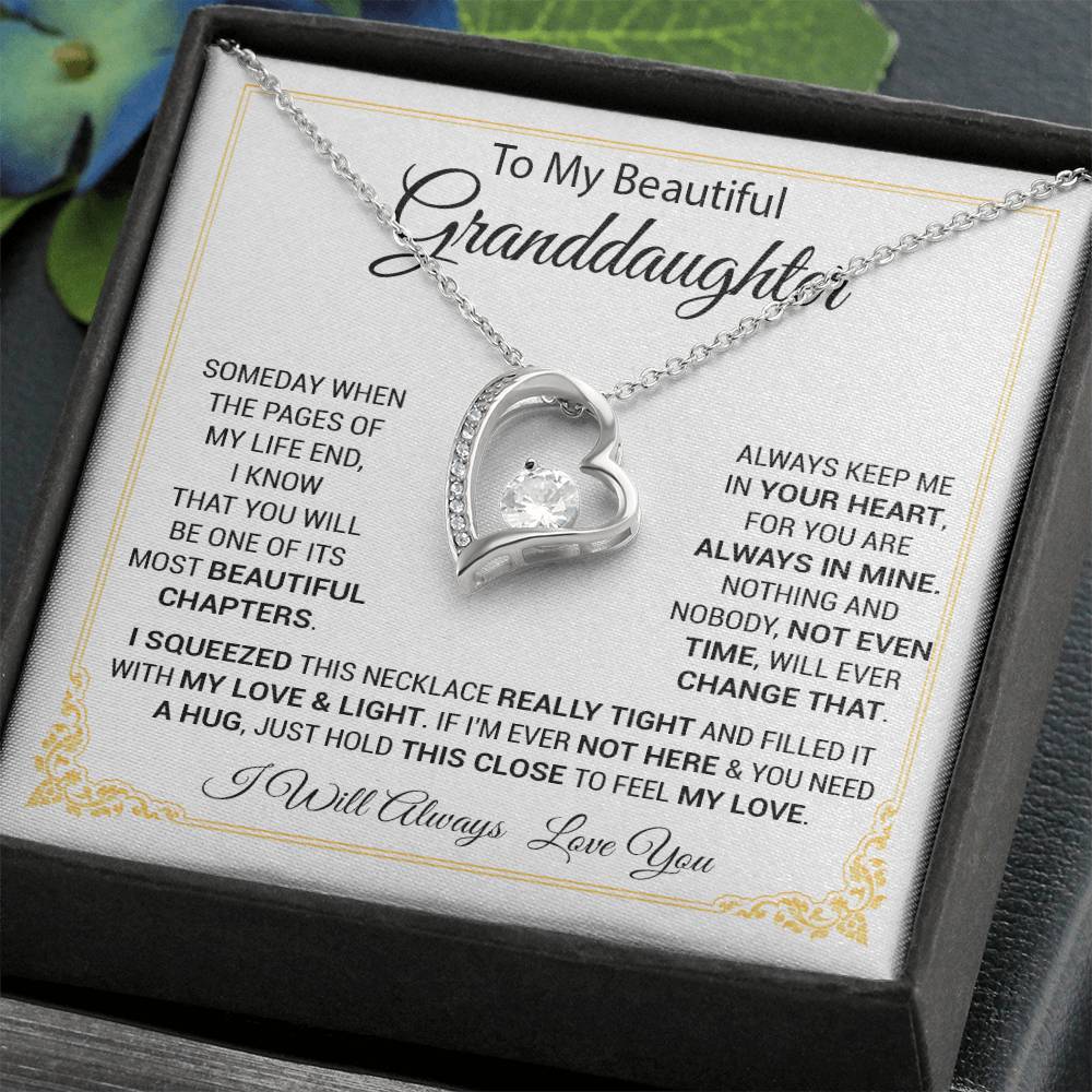 To My Granddaughter Necklace, Gift For Your Granddaughter, Christmas,Anniversary, Graduation