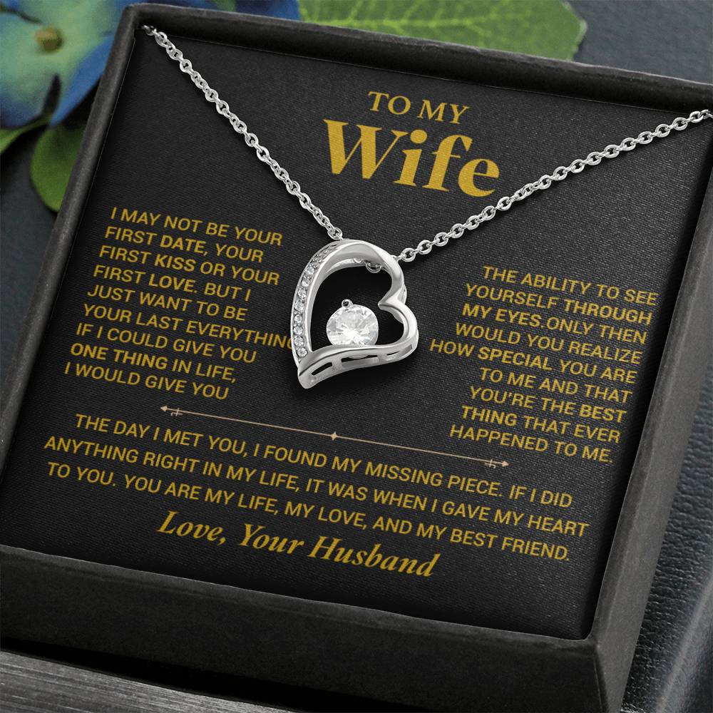 To My Wife Necklace, Christmas Gift For Wife, Christmas Gifts For Her, Wife Gift_ Orange