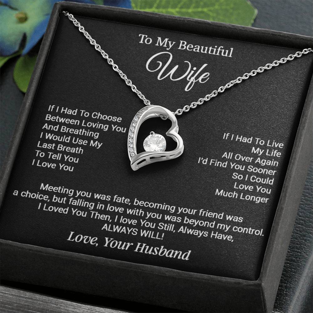 To My Wife Necklace, Gifts from Husband, Valentine Gifts for Her