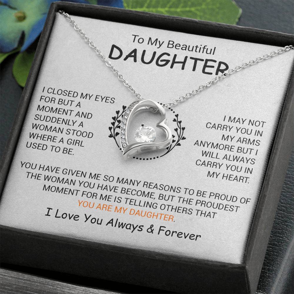To My Daughter Necklace, Daughter Father Necklace, Daughter Gift From Dad, Mom 6_12
