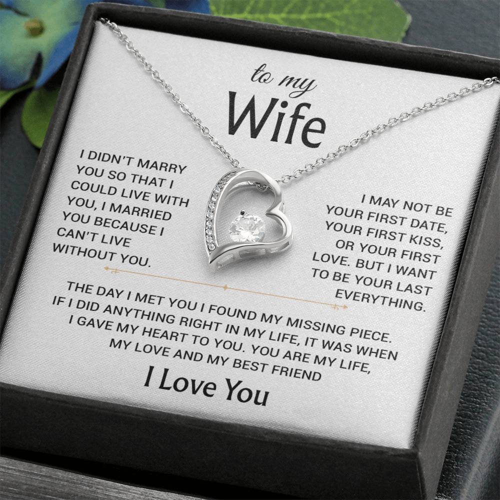 To My Wife Necklace, Christmas Gifts For Women, Anniversary Gift For Wife 16_12_White