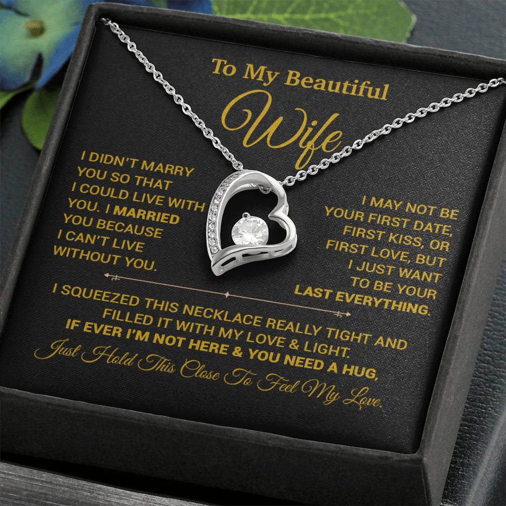 To My Wife Necklace, Christmas Gifts For Women, Anniversary Gift For Wife 9_9_Gold