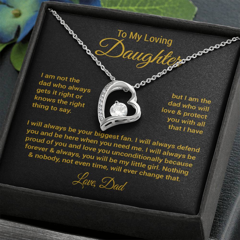 To My Daughter Necklace Gift From Dad, Daughter Gift, Father Daughter Necklace 23_8_Gold