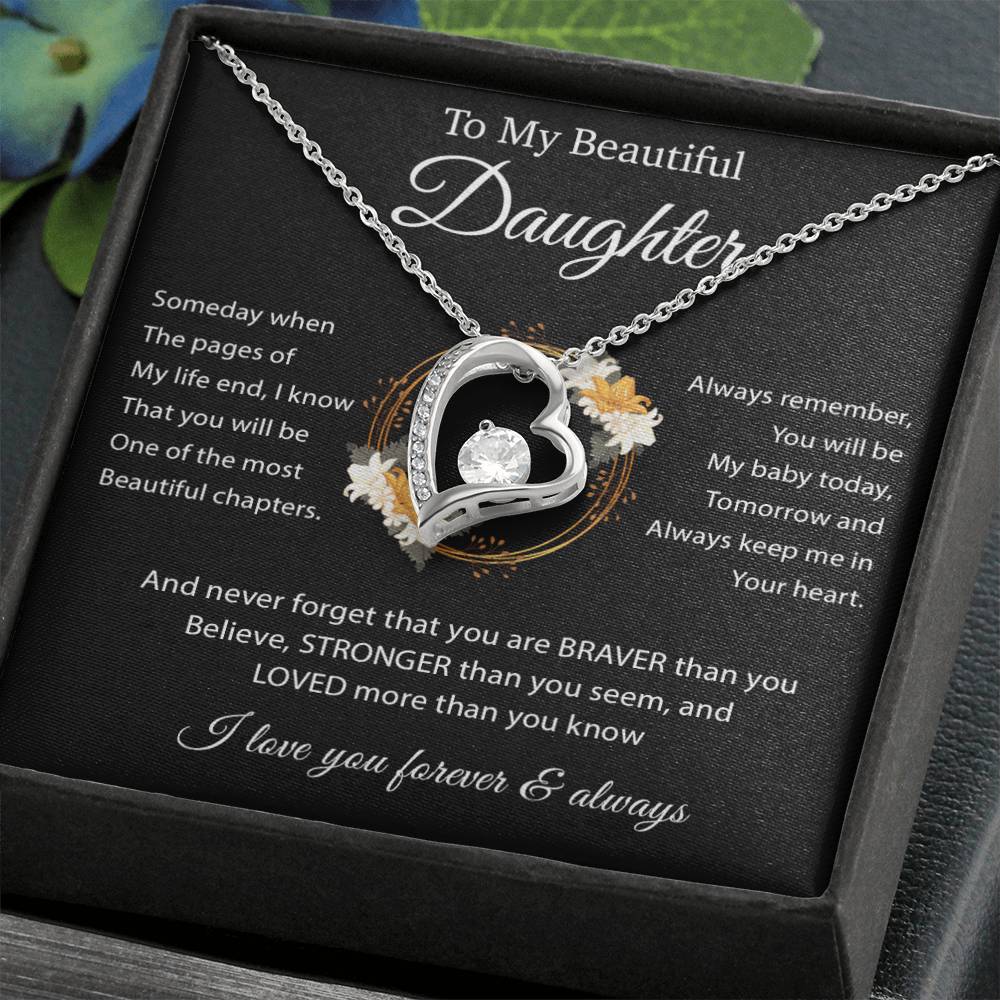 To My Daughter Necklace, Gift To Daughter, Daughter Gift, Christmas Gift Necklace