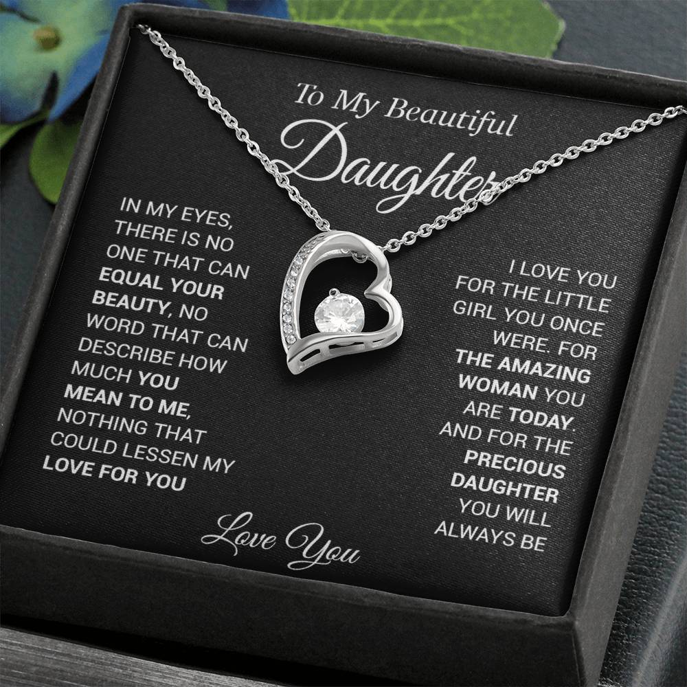 To My Daughter Necklace, Love Dad, Beautiful Necklace Gift, From Father Dad