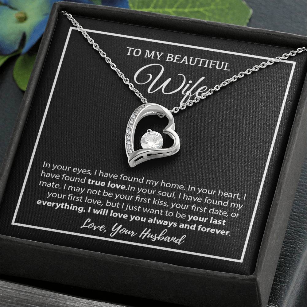 To My Wife Necklace, Christmas Gifts For Women, Anniversary Gift For Wife 18_12_White