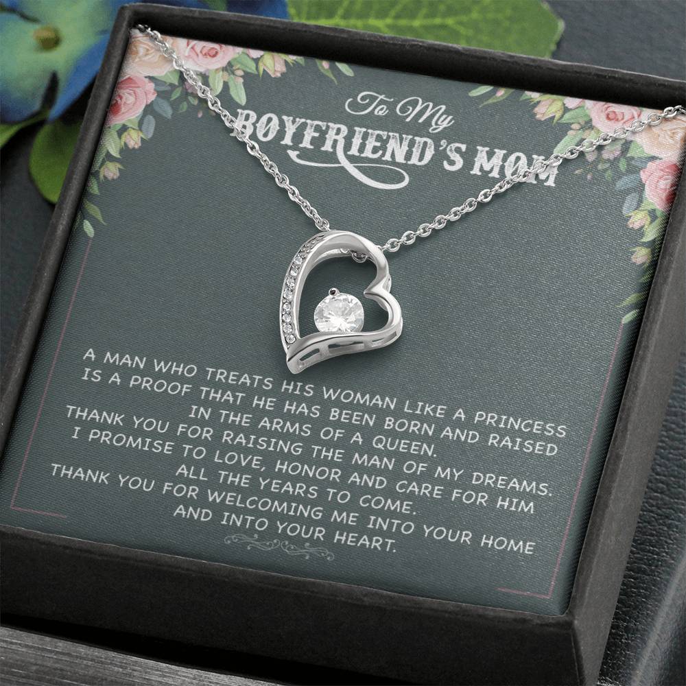 To My Boyfriend's Mom Gift, Boyfriend's Mom Necklace Pendant, Boyfriend's Mom Birthday