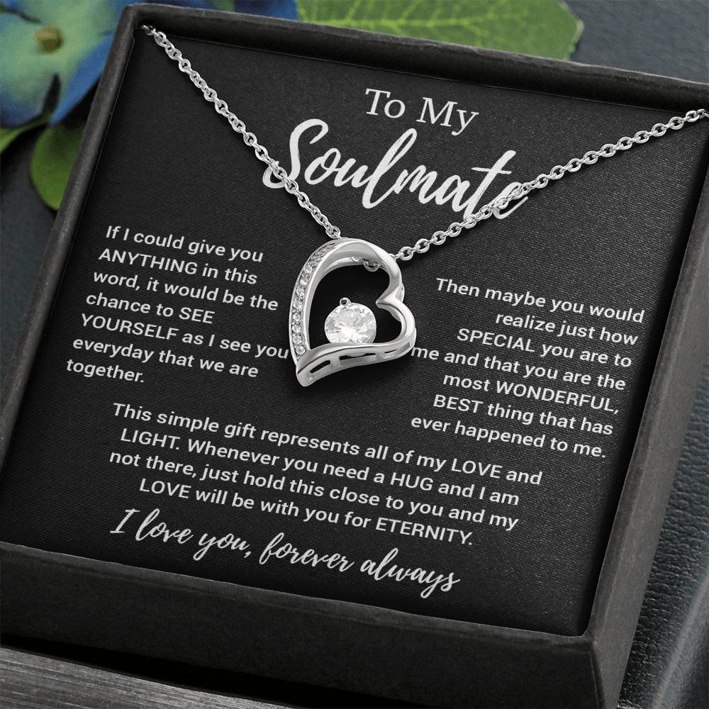 To My Soulmate Necklace, Soulmate Gift, Soulmate Jewelry Anniversary 11_8_Black