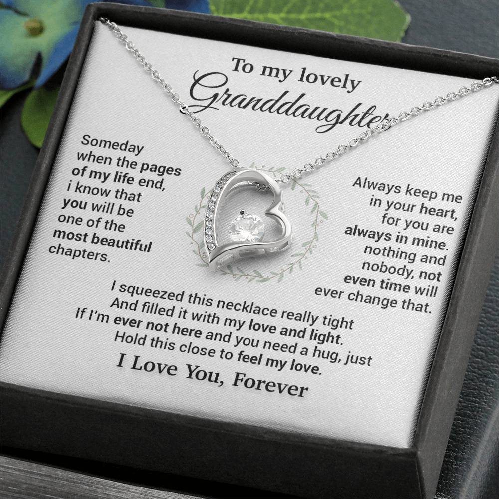 To My Lovely Granddaughter Necklace, Xmas Birthday Gift For Granddaughter