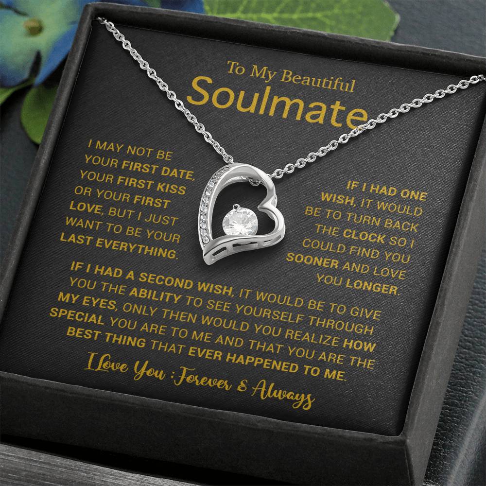 To My Soulmate Necklace, Gift For Soulmate, Anniversary Gift, Birthday Gift 5_5_Gold