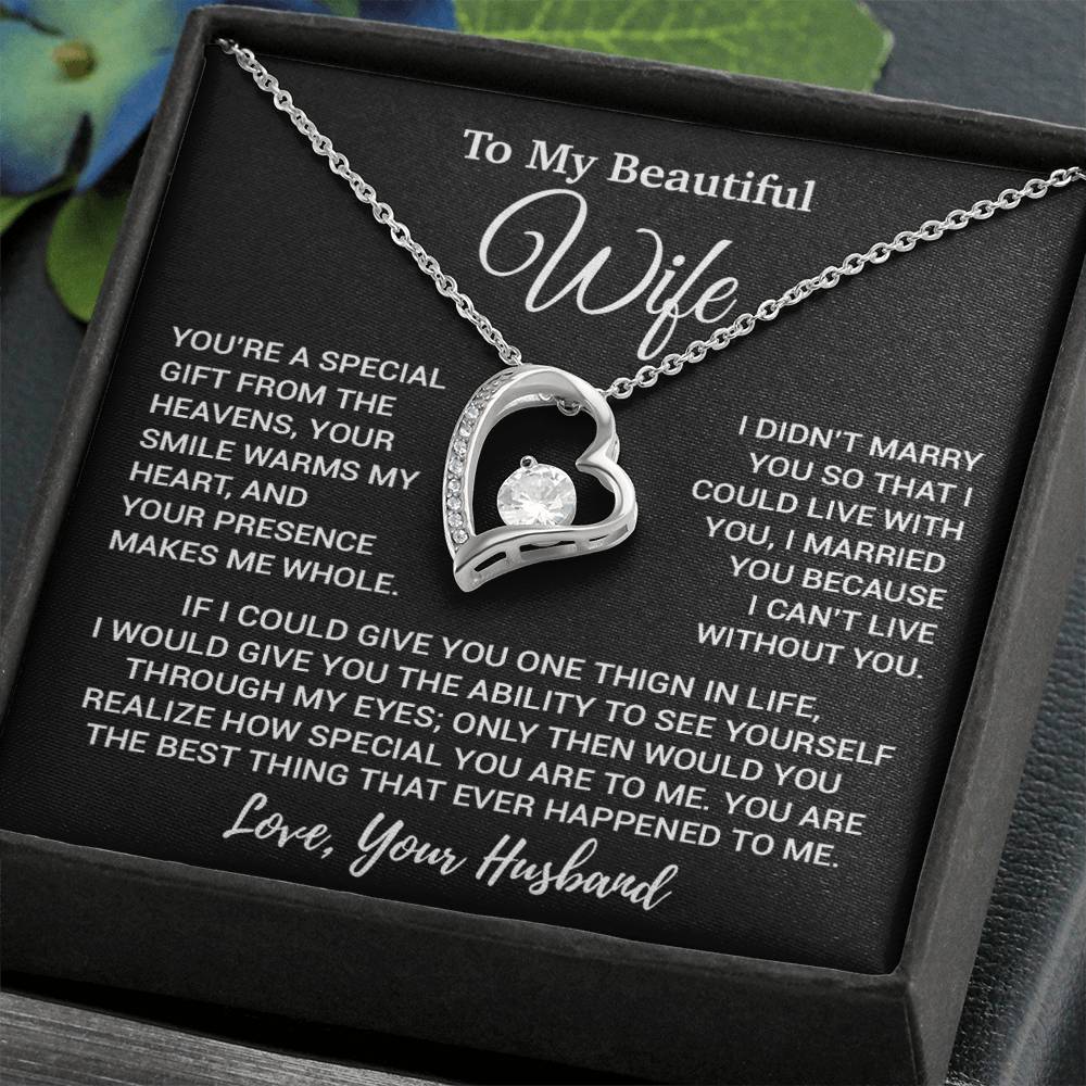 To My Wife Necklace, Christmas Gifts For Women, Anniversary Gift For Wife 1_8_Black