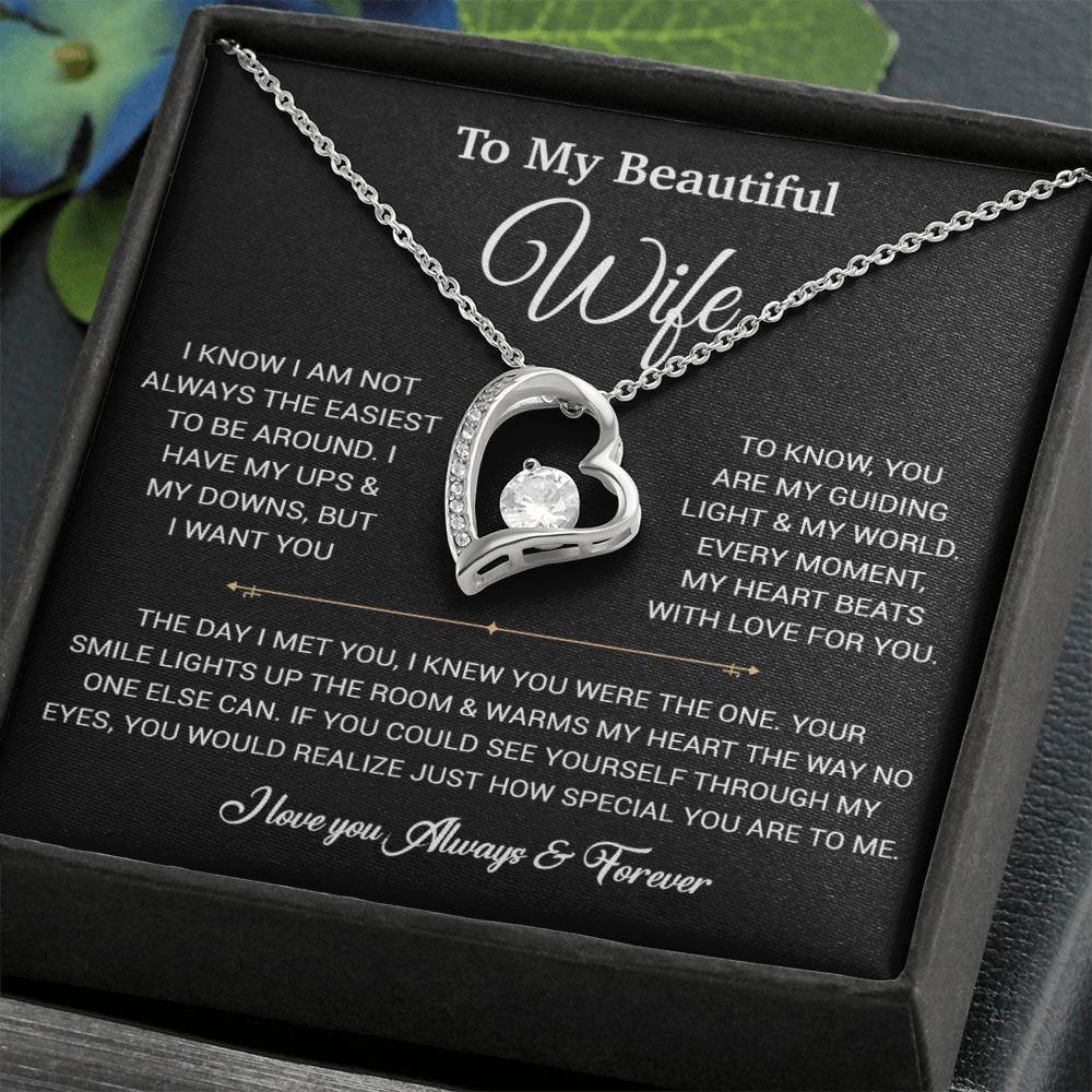 To My Wife Necklace, Gift For Wife, Anniversary Gift For Wife, Necklace For Wife 6_6_Black