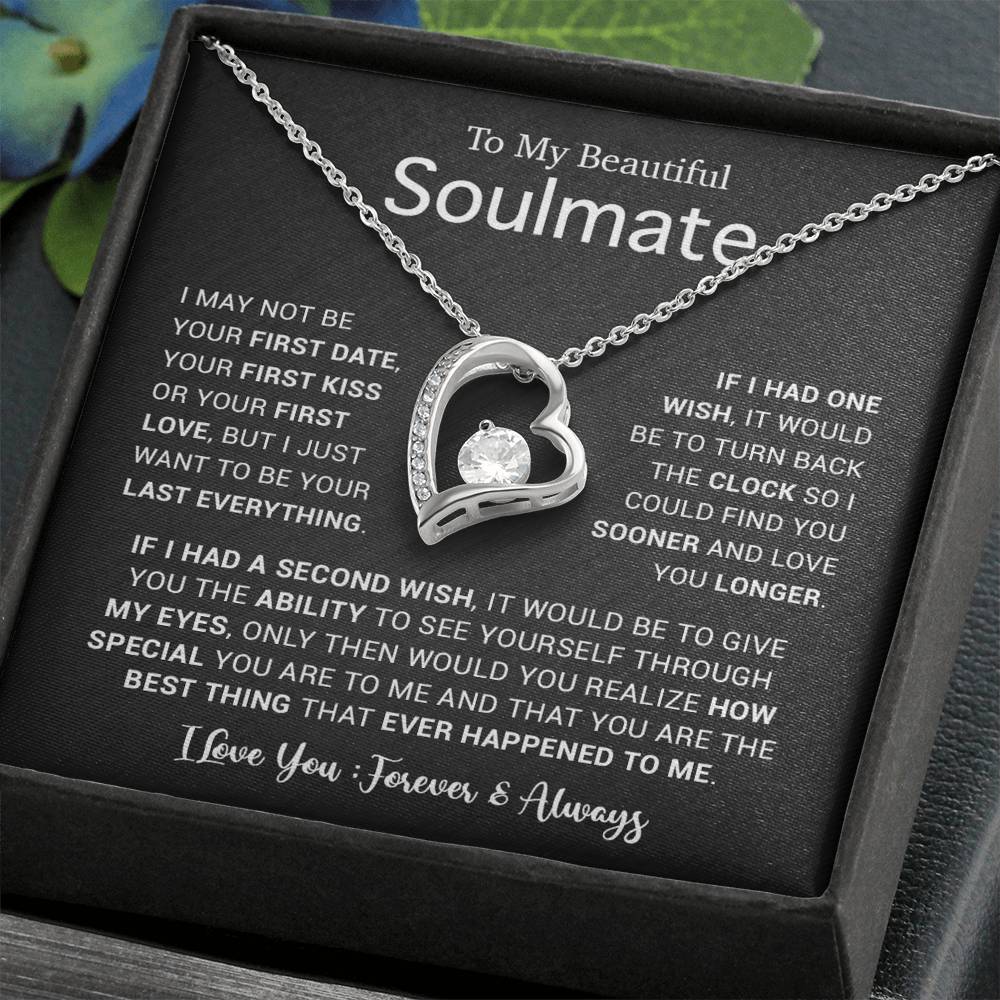 To My Soulmate Necklace, Gift For Soulmate, Anniversary Gift, Birthday Gift 5_5_Black