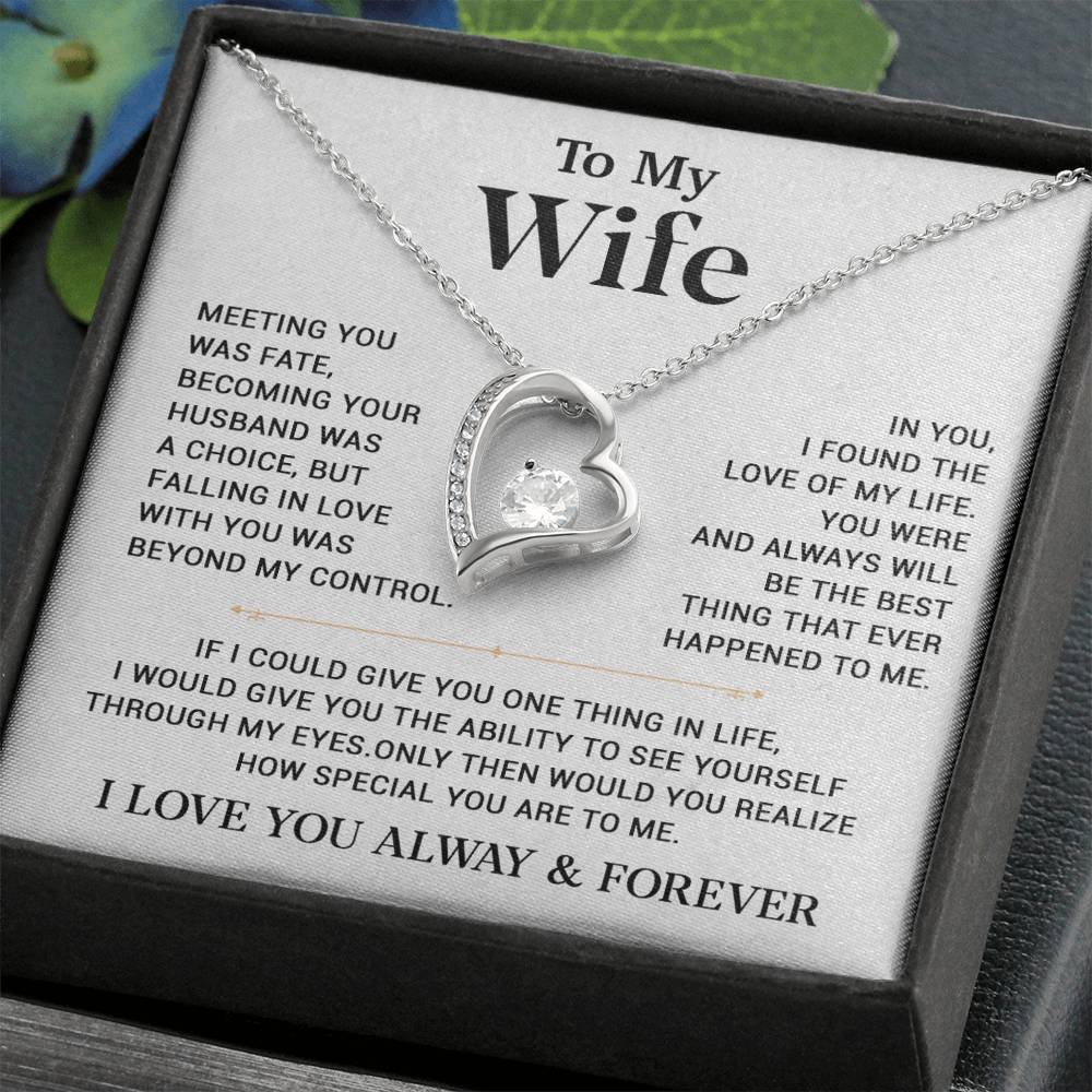 To My Wife Necklace, Gift For Wife, Anniversary Gift For Wife, Christmas Gift 20_11 White