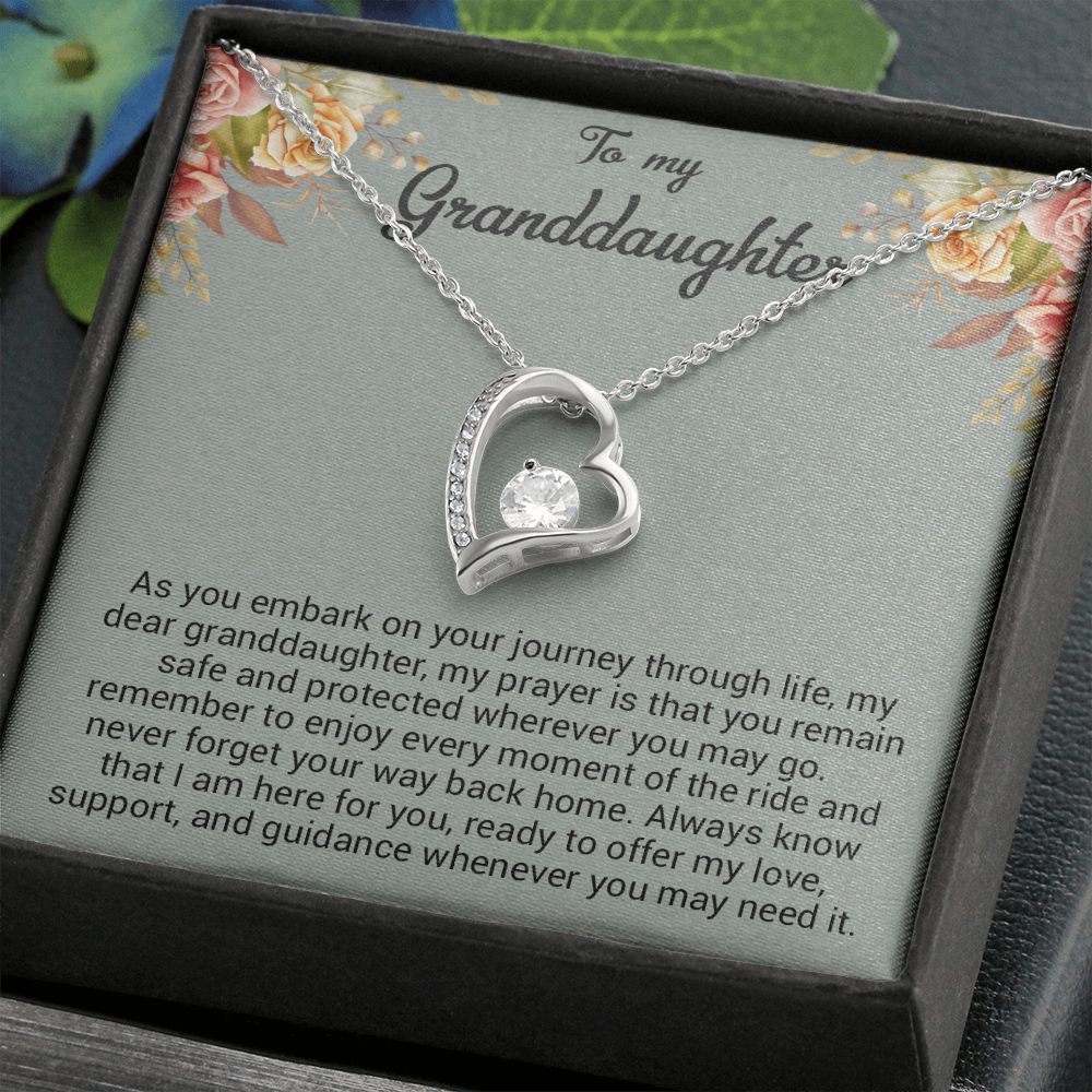 To My Granddaughter Necklace,Granddaughter Necklace, Birthday Gift for Granddaughter