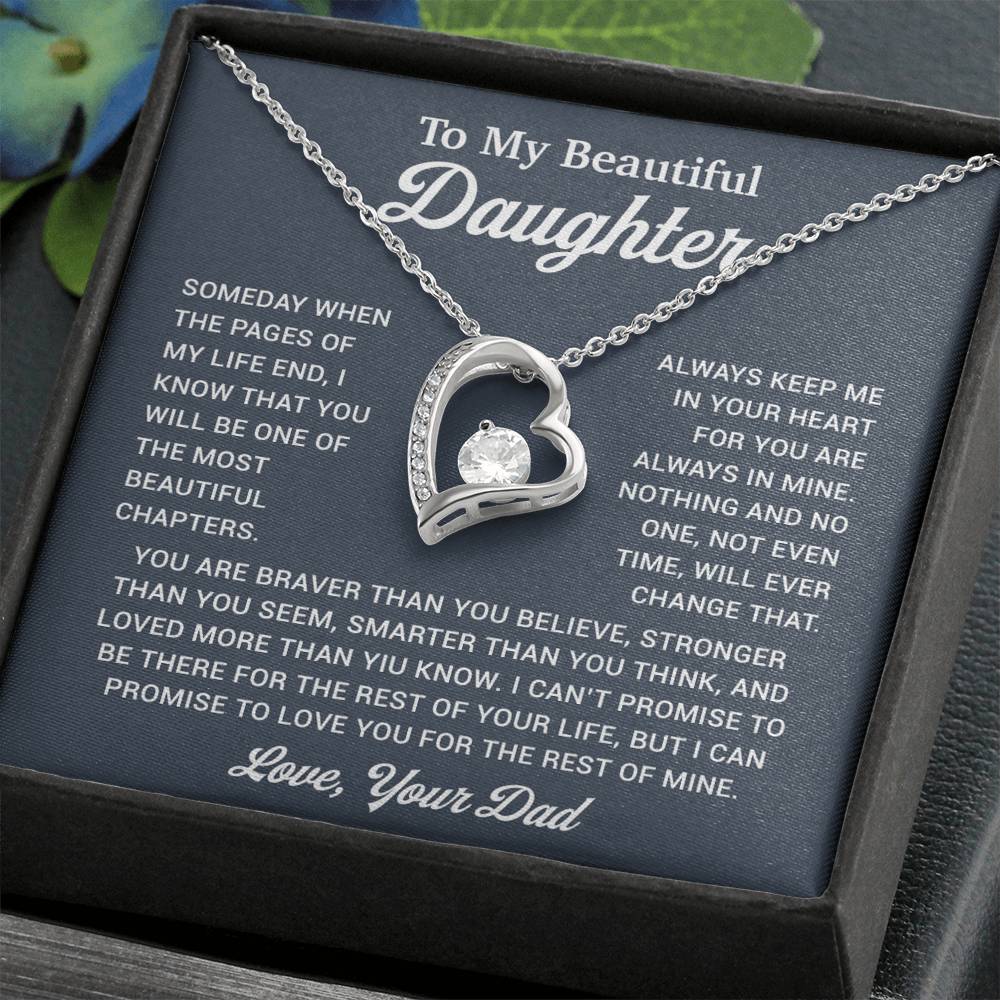 To My Daughter Necklace, Gift for Daughter from Dad, Father Daughter Necklace 9_12