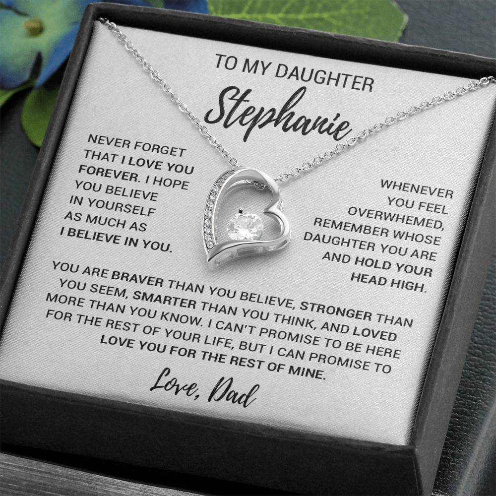Custom To My Daughter Necklace from Dad, Father Daughter Necklace,  Gift From Dad