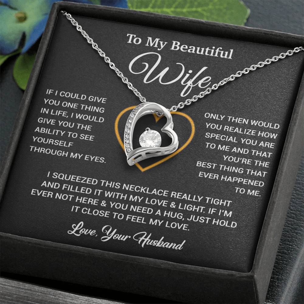 To My Wife Necklace, Gift For Wife, Anniversary Gift For Wife, Necklace For Wife 26_5_Black