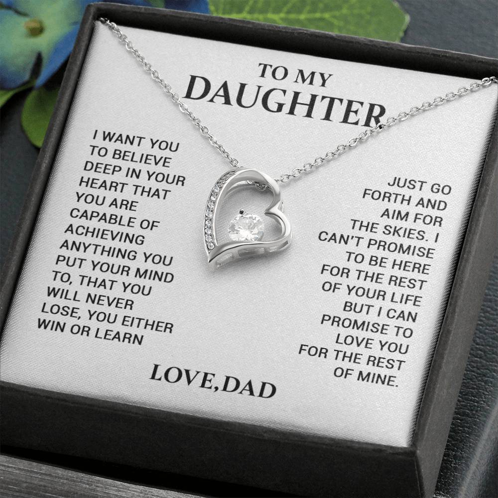 To My Daughter Necklace, Gift for Daughter from Dad, Daughter Father Necklace55