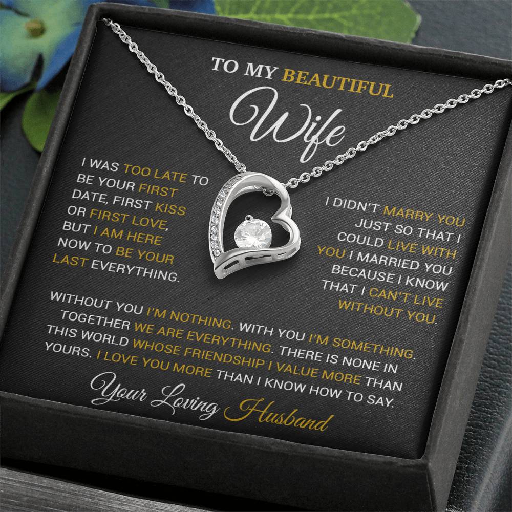 To My Wife Necklace, Christmas Gifts For Wife, Anniversary Cute Gift For Wife 9_9