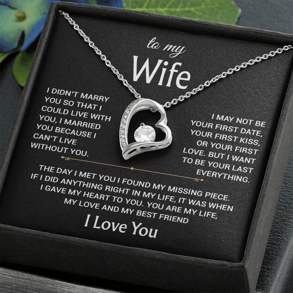 To My Wife Necklace, Christmas Gifts For Women, Anniversary Gift For Wife 16_12_Black