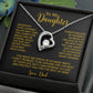 To My Daughter Necklace, Gift for Daughter from Dad, Father Daughter Necklace 3_6_Gold