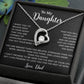 To My Daughter Necklace, Gift for Daughter from Dad, Father Daughter Necklace 18_5_Black