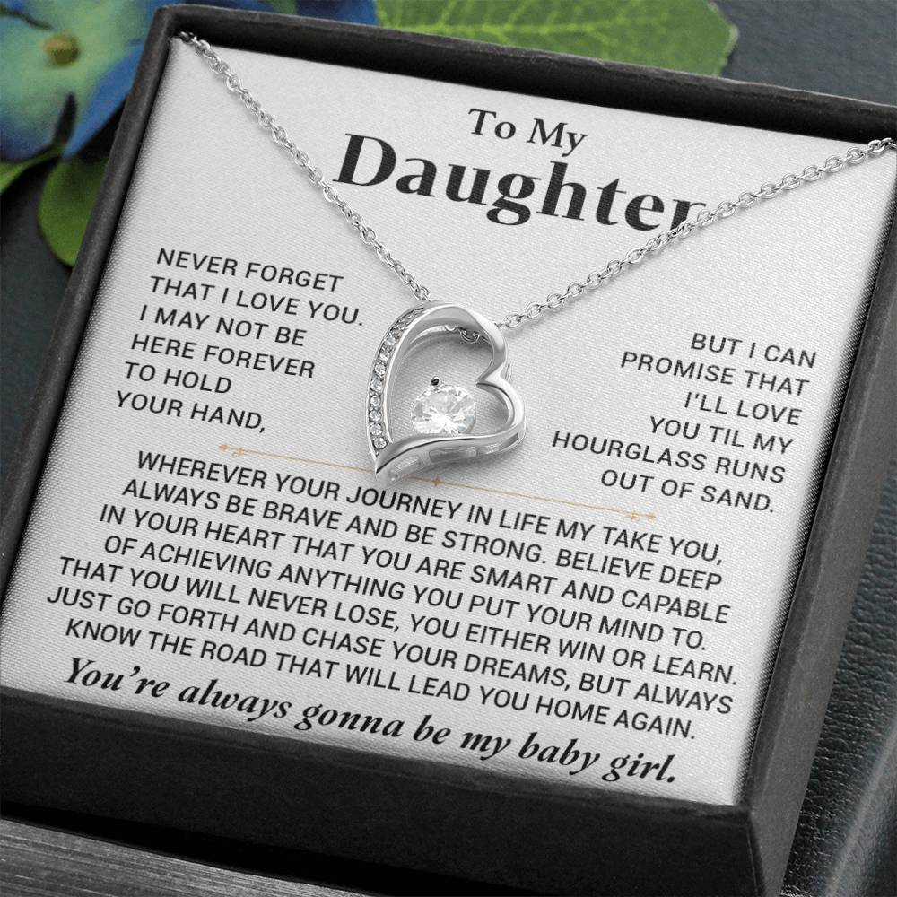 To My Daughter Necklace, Daughter Father Necklace, Daughter Gift From Dad, Mom88