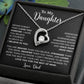 To My Daughter Necklace, Gift for Daughter from Dad, Father Daughter Necklace  9_4_Black