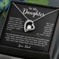 To My Daughter Necklace, Gift for Daughter from Dad, Father Daughter Necklace 2_6_Black
