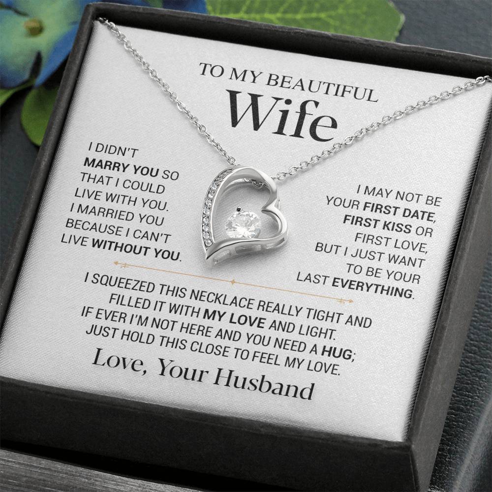 To My Wife Necklace, Christmas Gifts For Women, Anniversary Gift For Wife 23_11_White