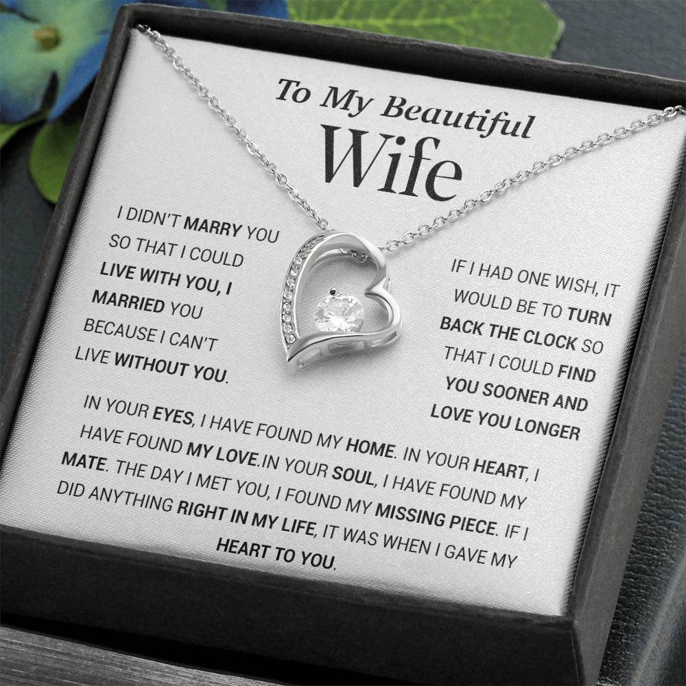 To My Wife Necklace, Gift For Wife, Anniversary Gift For Wife, Christmas Gift 27_11_Tim