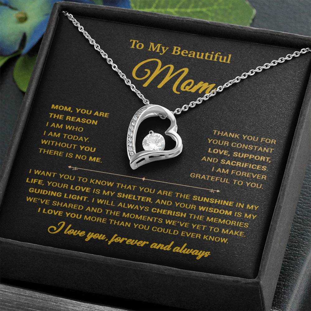 To My Mom Necklace, Sentimental Mother's Day Gift For Mom From Son 31_3_Gold