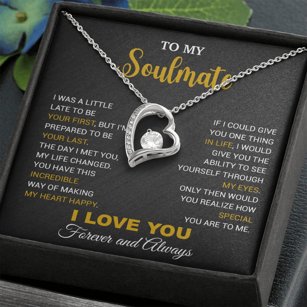 To My Soulmate Necklace, Gift For Wife Girlfriend From Husband, Christmas Gift 14_9