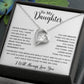 To My Daughter Necklace Gift for Daughter from Dad,Daughter Father Necklace 16_4_White