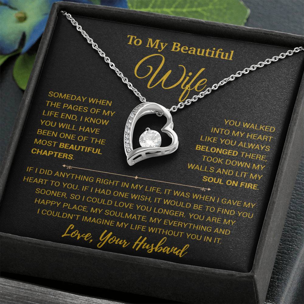To My Wife Necklace, Vanlentines Gifts For Women, Anniversary Gift For Wife 1_1_Gold