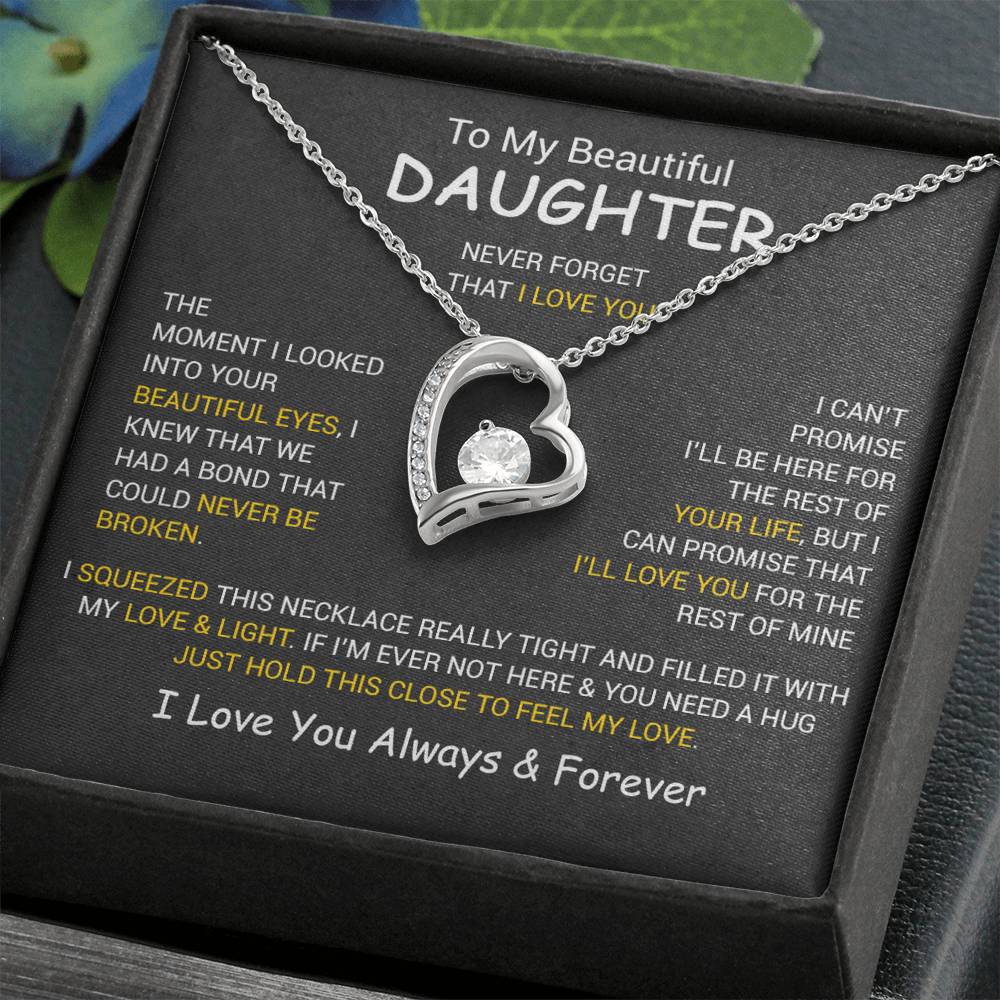 To My Daughter Necklace, Daughter Father Necklace, Daughter Gift From Dad, Mom 3_12