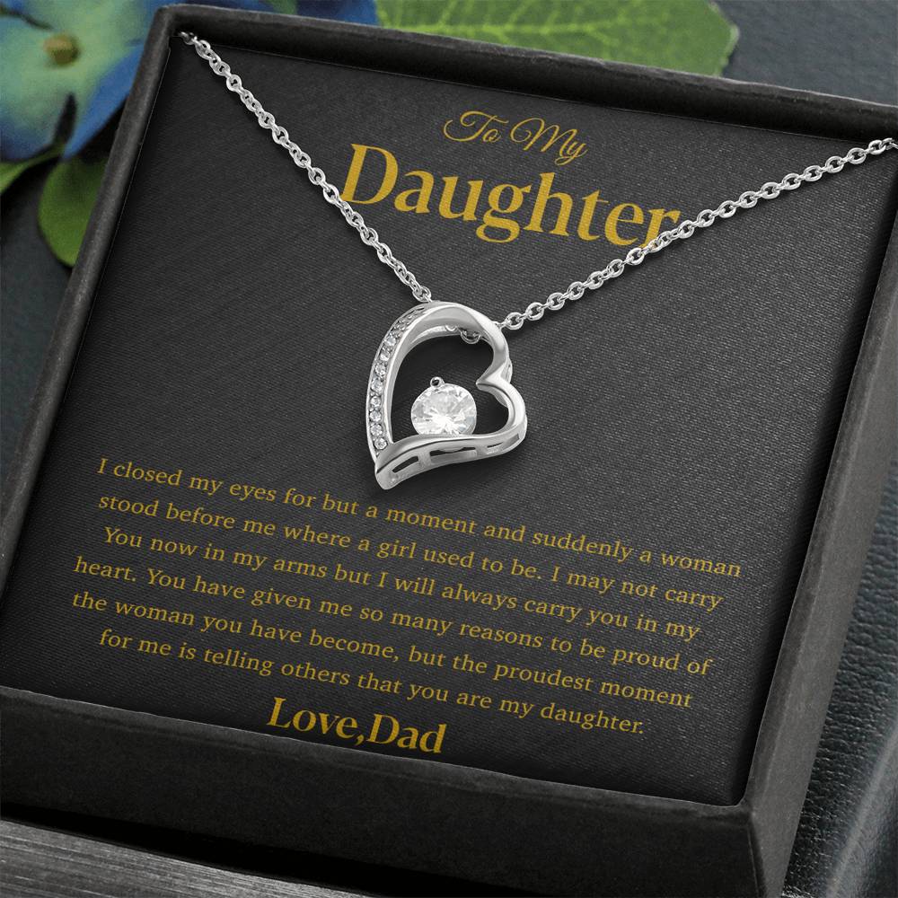 To My Daughter Necklace, Gift for Daughter from Dad, Father Daughter Necklace 28_4_Gold