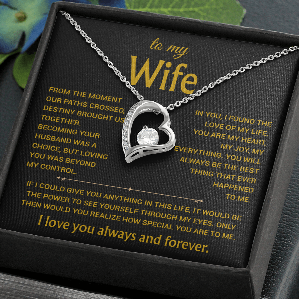 To My Wife Necklace, Christmas Gifts For Women, Anniversary Gift For Wife 6_1_Gold