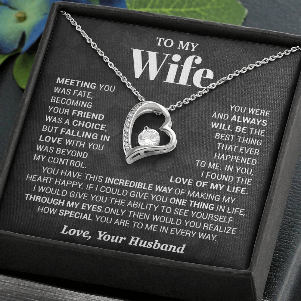 To My Wife Necklace, Meeting You Was Fate Love, Your Husband, Best Necklace