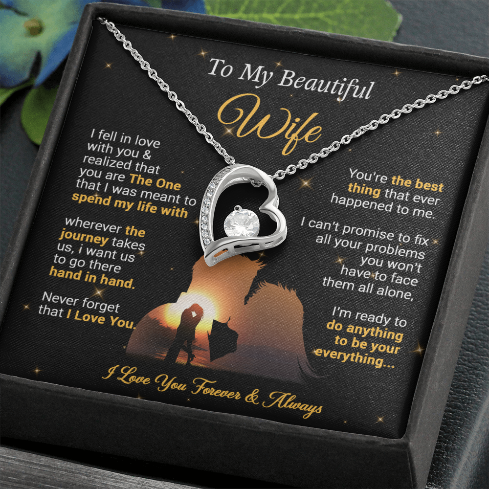 To My Wife Necklace, Gift For Wife Girlfriend From Husband, Valentines Day.png