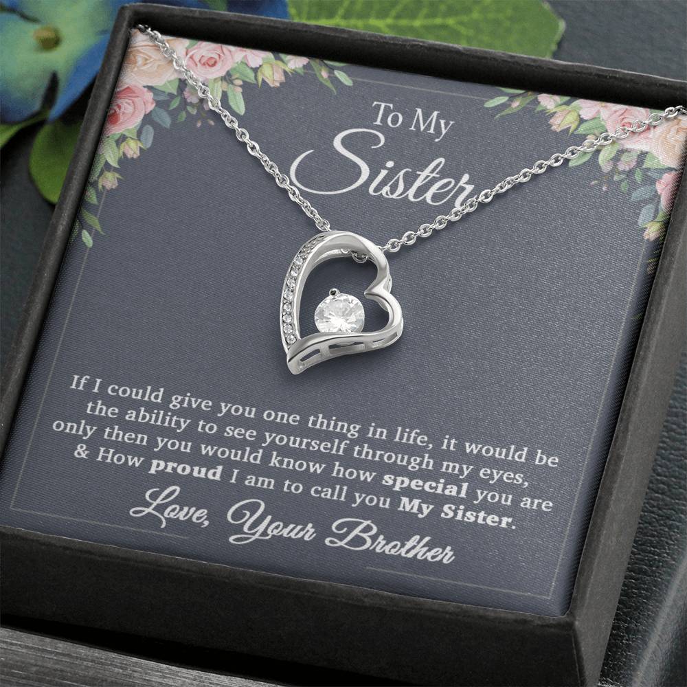 To My Sister Necklace, Brother to Sister, Birthday gift For Sister from Brother 20_11