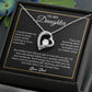 To My Daughter Necklace, Gift for Daughter from Dad, Father Daughter Necklace 4_6_Black