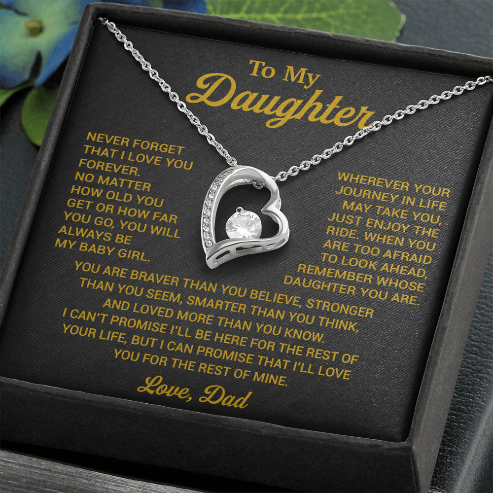 To My Daughter Necklace, Daughter Father Necklace, Daughter Gift From Dad 20_8_Gold