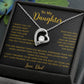 To My Daughter Necklace, Gift for Daughter from Dad, Father Daughter Necklace 18_5_Gold
